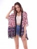 Flower Print Kimono W/ Tassel Detailing